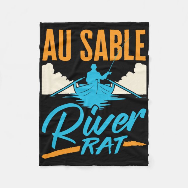 Manta Polar Au Sable River Rat Rafting Canoeing Fishing Boatin (Anverso)