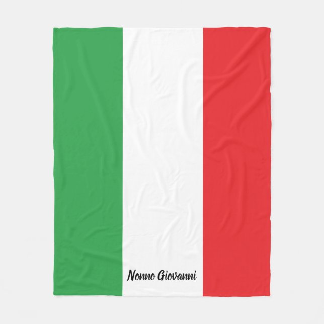 Manta Polar Audaz bandera italiana de la familia personalizada (Anverso)