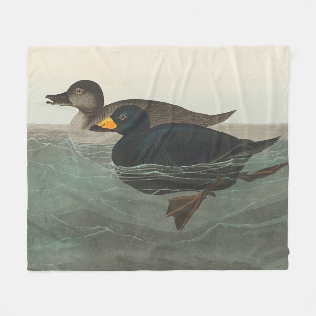 Manta Polar Audubon American Scoter Duck Classic (Frente (Horizontal))