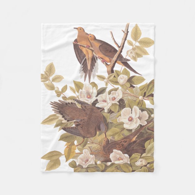 Manta Polar Audubon Carolina Turtle Dove Fleece Blanket (Anverso)