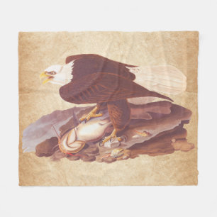 Manta Polar Audubon Classic Bald Eagle con pescado fresco