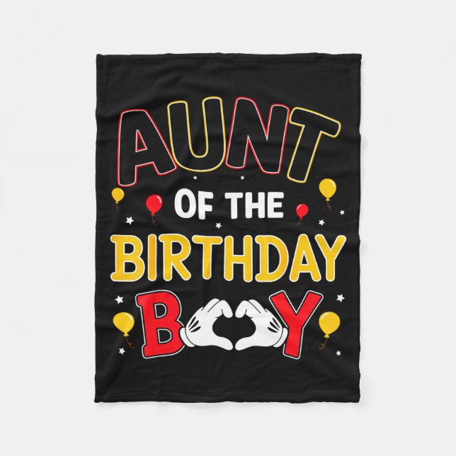 Manta Polar Aunt Of The Birthday Boy Matching Family Birthday  (Anverso)