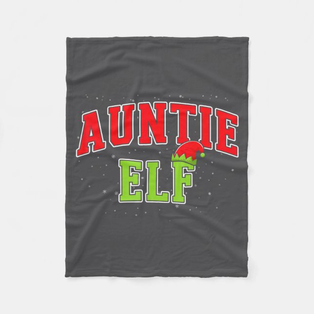 Manta Polar Auntie Elf Christmas Family Matching Group Xmas Si (Anverso)