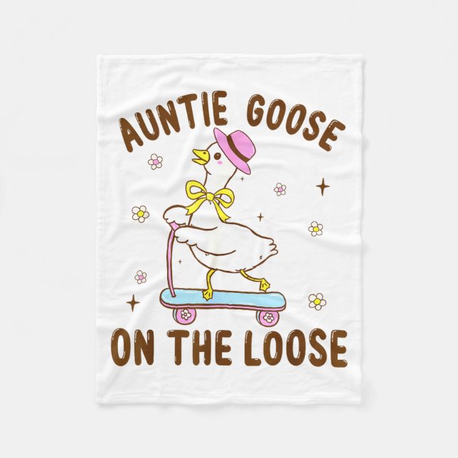 Manta Polar Auntie Goose On The Loose Funny Birthday Matching  (Anverso)