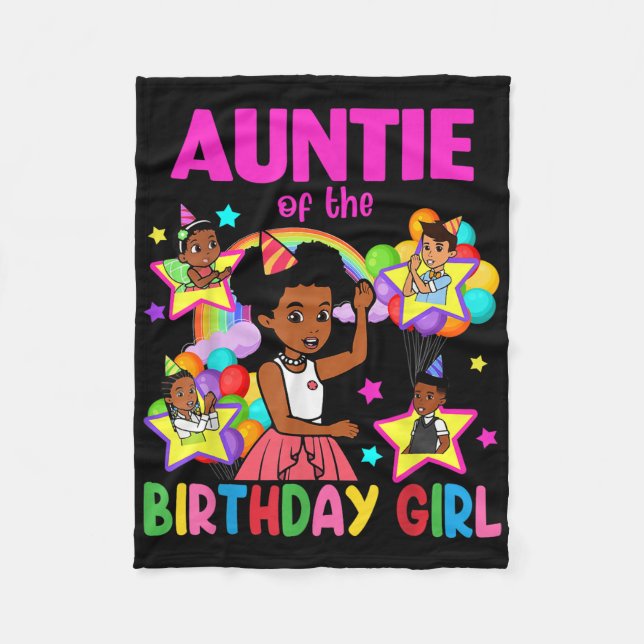 Manta Polar Auntie Of Birthday Girl Gracie Birthday Dolls Girl (Anverso)