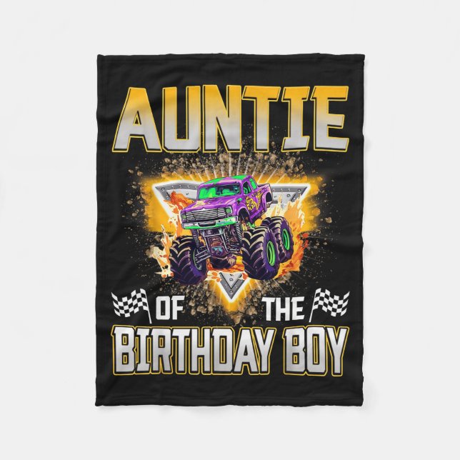 Manta Polar Auntie Of The Birthday Boy Monster Truck Birthday  (Anverso)