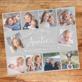 Manta Polar Auntie Photo Collage Script Cute Heart Modern