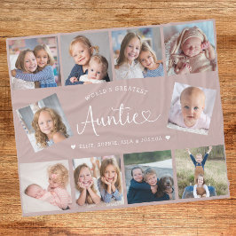 Manta Polar Auntie Photo Collage Script Cute Heart Modern