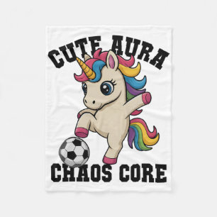 Manta Polar Aura Lindo Fútbol Unicornio Caos Core Solo Chica Q
