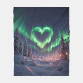 Manta Polar Aurora Borealis en forma de corazón