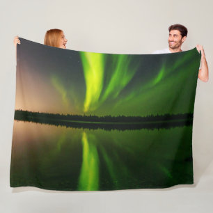 Manta Polar Aurora Borealis Luces del Norte Noche Verde Ártico