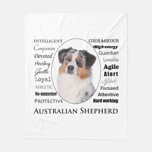 Manta Polar Aussie Traits Fleece Blanket (Anverso)