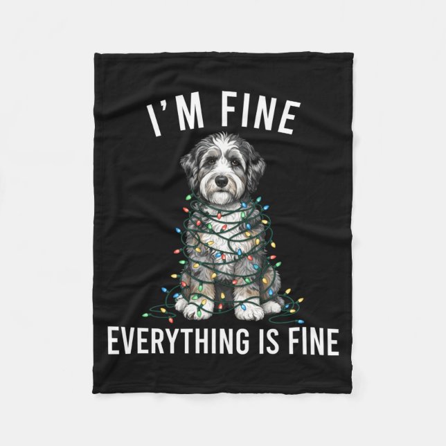 Manta Polar Aussiedoodle Christmas I'm Fine Everything Is Fine (Anverso)