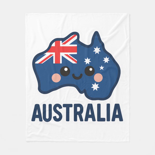 Manta Polar Australia Kawaii Fusion - Negrita y Adorable (Anverso)