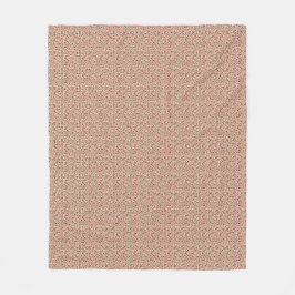 Manta Polar Auténtico estampado floral de burgundy atenuado de