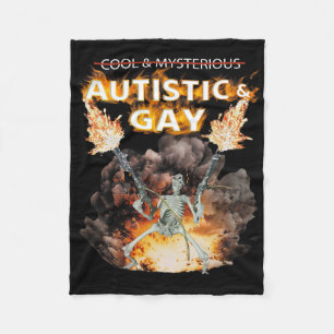 Manta Polar Autismo Autista Y Gay Skeleton Funny Autism Skelet