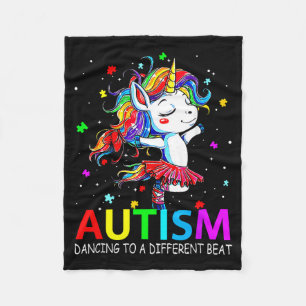 Manta Polar Autismo Bailando al Ritmo de un Unicornio Diferent