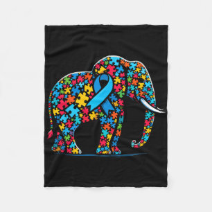 Manta Polar Autismo del rompecabezas del elefante Conciencia d