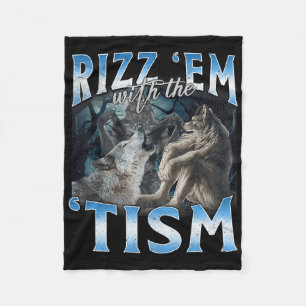 Manta Polar Autismo Gracioso Rizz Em Con El Meme De Tism Wolf