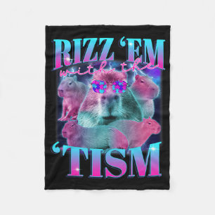 Manta Polar Autismo Gracioso Rizz Em Con El Tism Capybyra Meme