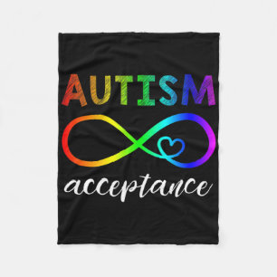 Manta Polar Autismo - Infinidad roja en lugar de infinito - Ac
