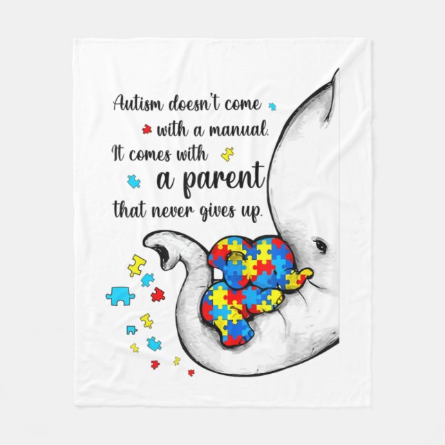 Manta Polar Autismo Mamá Camisa a Mujeres Camisetas de Concien (Anverso)