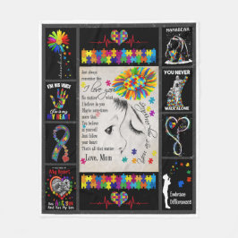 Manta Polar Autismo para mi hijo de mamá Eres mi sol