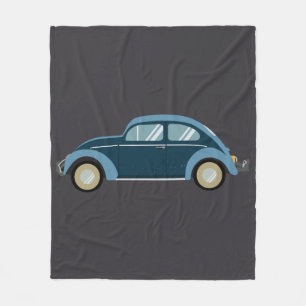 Manta Polar auto retro azul fresco con escoria