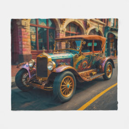 Manta Polar Auto vintage de Steampunk en la ciudad
