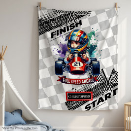 Manta Polar Autobús deportivo en negrita conduciendo niño pequ