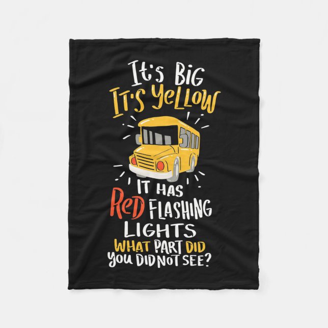 Manta Polar Autobús escolar es grande y amarillo (Anverso)