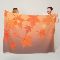 Autumn design with maple leaves and bokeh effect  