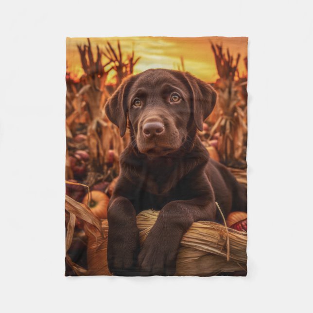 Manta Polar Autumn Labrador Pup (Anverso)