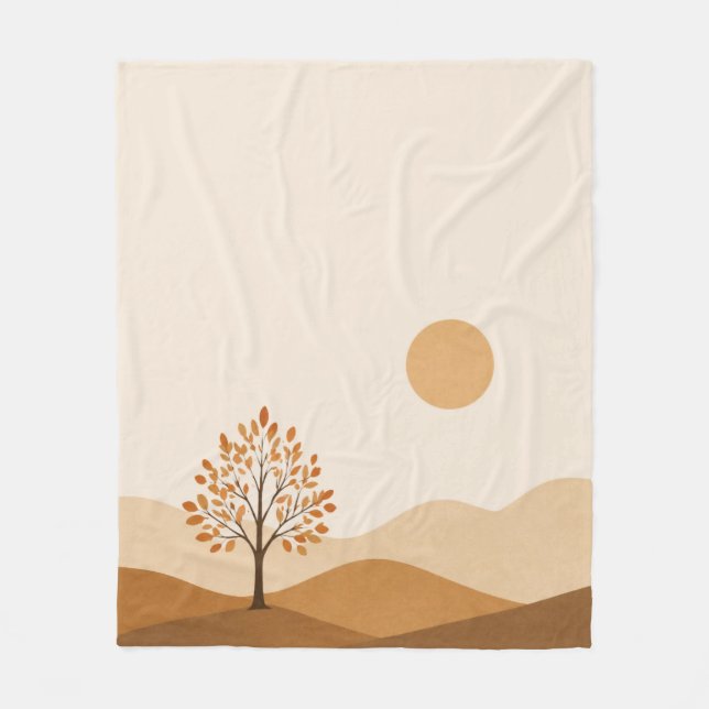 Manta Polar Autumn Landscape Throw Blanket  (Anverso)