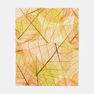 Manta Polar Autumn Leaves yellow and orange Background - trans