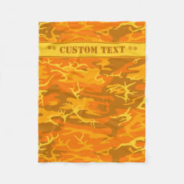 Manta Polar Autumn Naranja Camo con Personalizado Textos