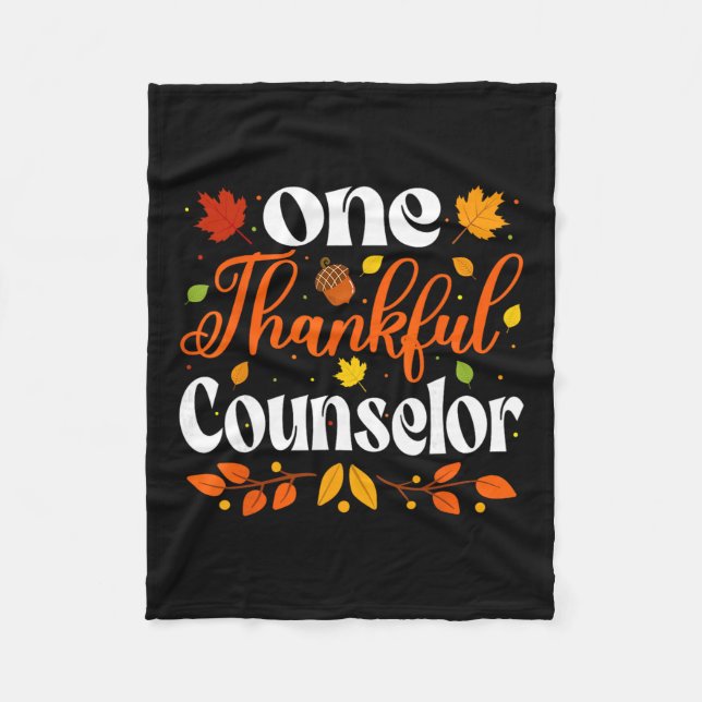 Manta Polar Autumn One Thankful Counselor Thanksgiving Counsel (Anverso)