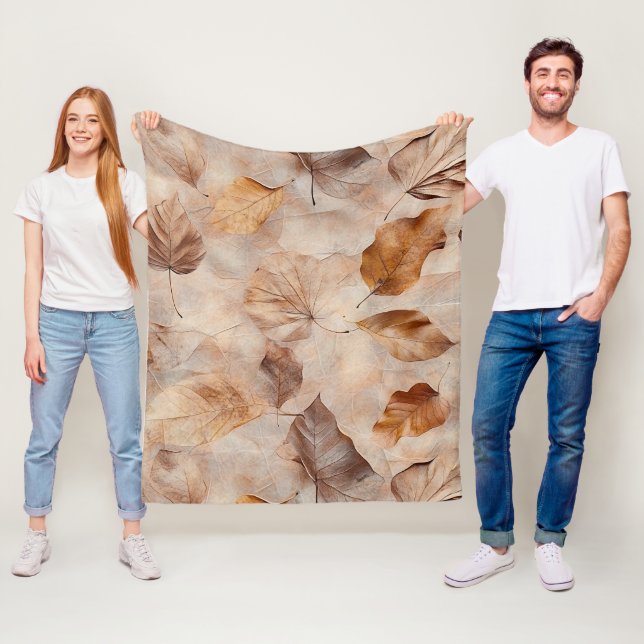 Manta Polar Autumn Whisper - Fall Leaves in Warm Earth Tones 5 (In situ)