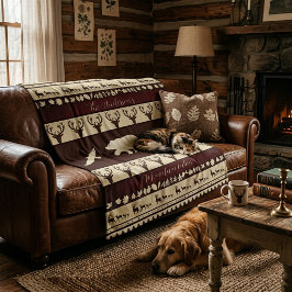 Manta Polar Autumn woods personalized cabin