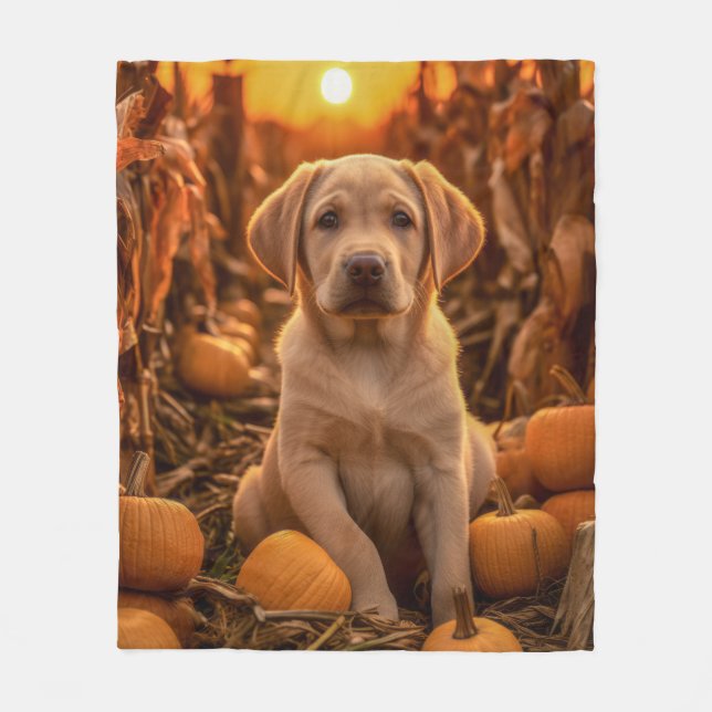 Manta Polar Autumn Yellow Lab Pup (Anverso)