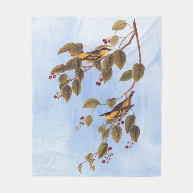 Manta Polar Ave Audubon de la Warbler Carbonada (Anverso)