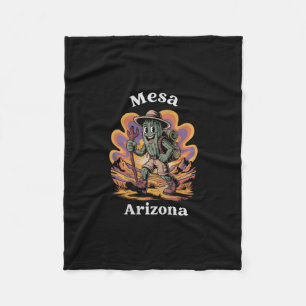 Manta Polar Aventura Retro Mesa Arizona Sendero Hiking Cactus 