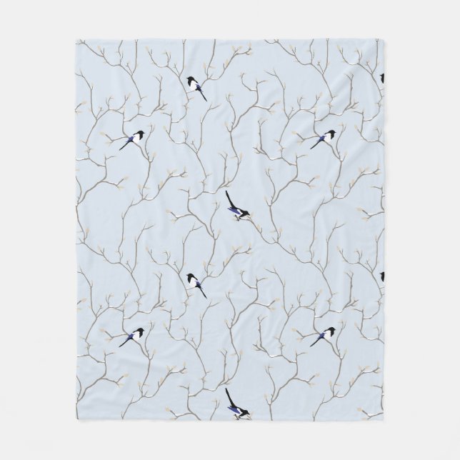 Manta Polar Aves de Invierno (Anverso)