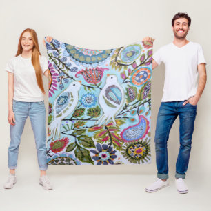 Manta Polar Aves de papel I