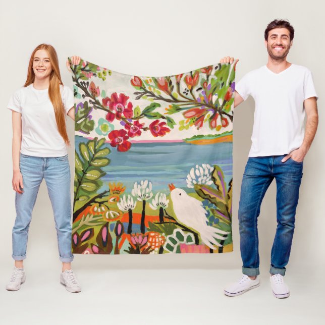 Manta Polar Aves en el jardín (In situ)