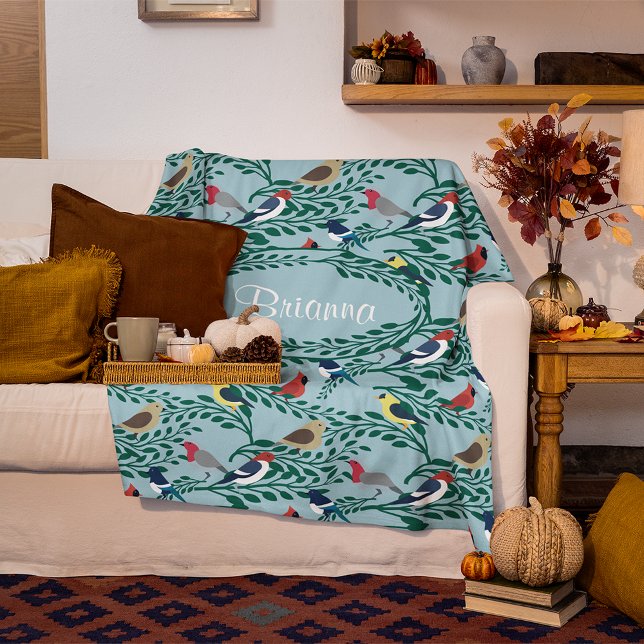 Manta Polar Aves En Ramas Personalizadas (Subido por el creador)