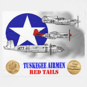 Manta Polar AVIADORES de TUSKEGEE (las COLAS del ROJO)
