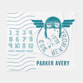 Manta Polar Avión de Milestone Bebé