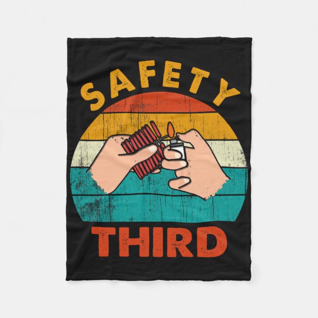 Manta Polar Aviso de los fuegos artificiales Seguridad de los  (Anverso)