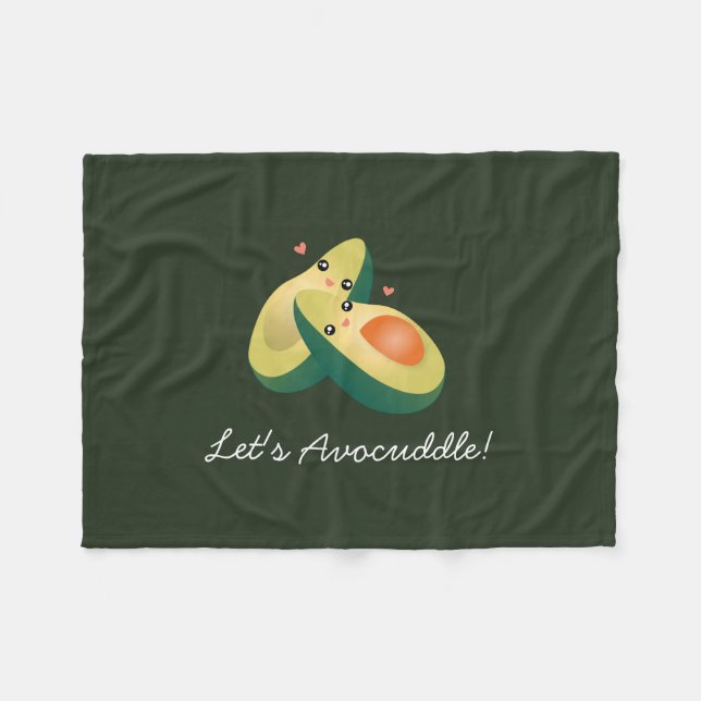 Manta Polar Avocuddle Humor gracioso aguacates (Frente (Horizontal))